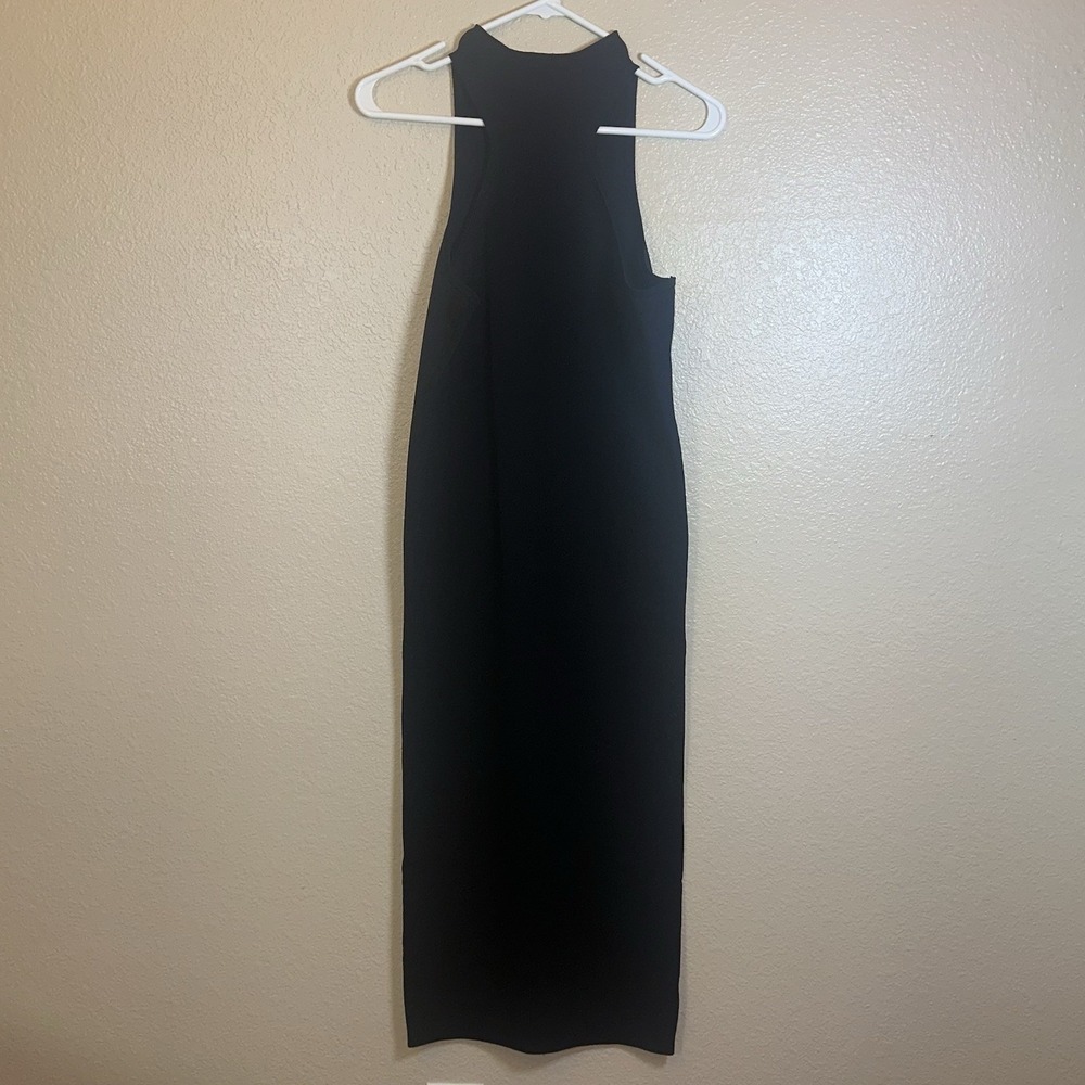 525 America Black Essential Tank Dress Sleeveless Midi Stretch Small‎ NWT